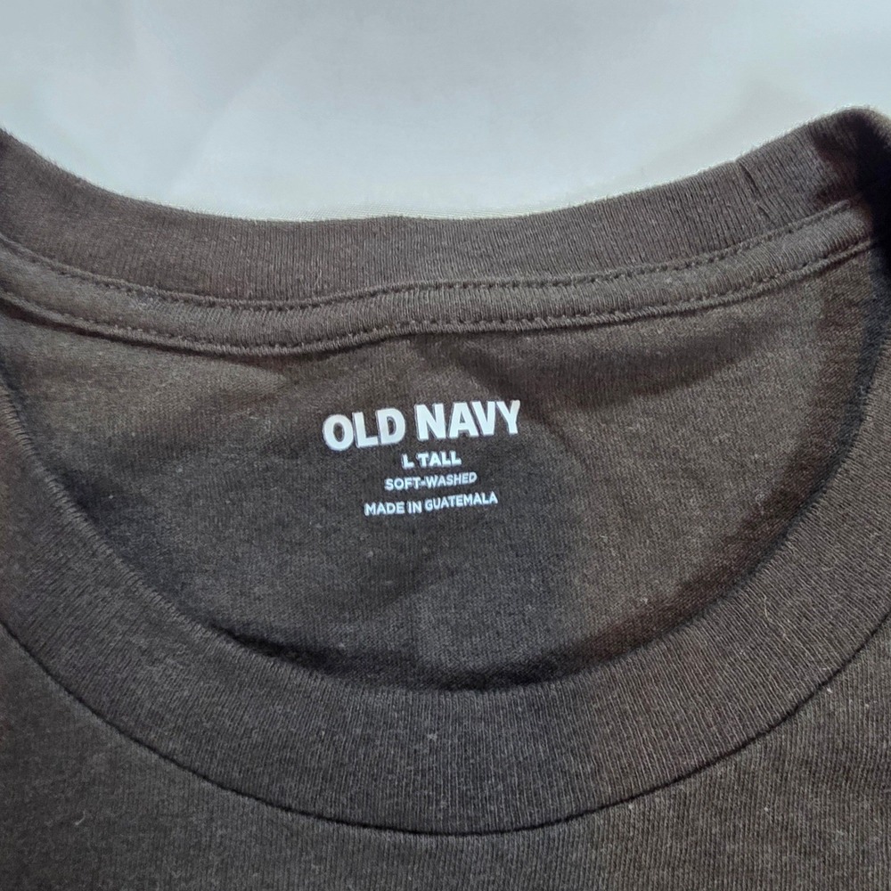 Mens Large Tall Tshirt Old Navy Brown - Picture 4 of 4